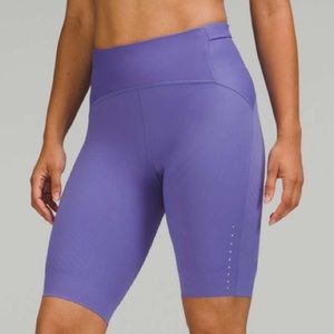 Lululemon Athletica SenseKnit Running High Rise 10” Bike Shorts Purple Women’s 4